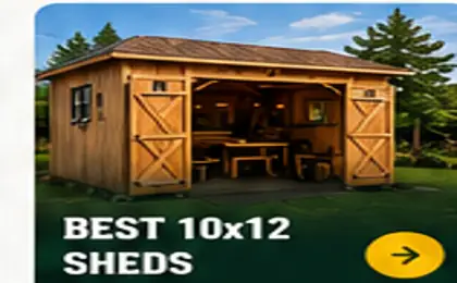 Wood 10 by 12 style shed