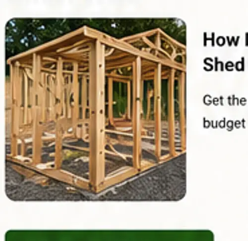Shed framing under construction